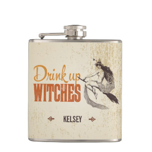 Drink Up Witches Personalise Flask
