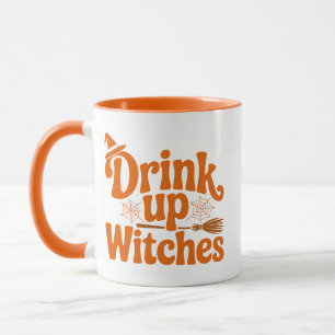 Drink Up Witches Retro Halloween Mug