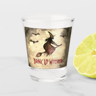 Drink Up Witches Spooky Halloween Shot Glass