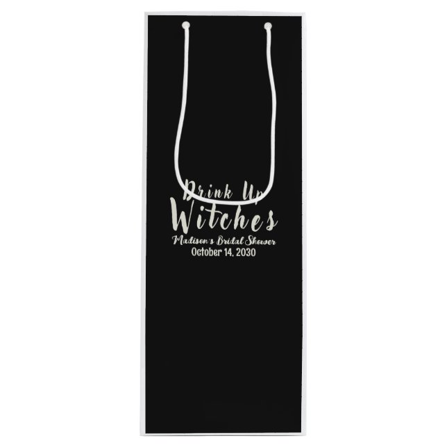 Drink Up Witches Wine Gift Bag  (Front)