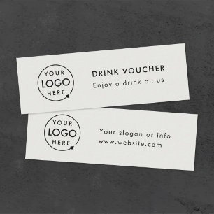 Drink Voucher   Corporate Event Gray Logo Card