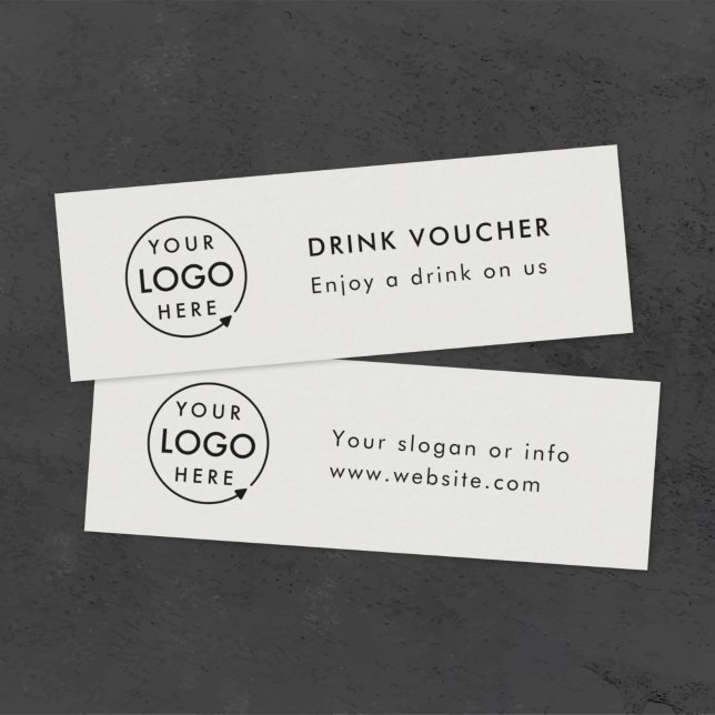 Drink Voucher | Corporate Event Gray Logo Card (Creator Uploaded)