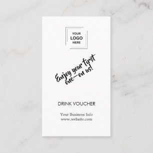 Drink Voucher   Corporate Event Logo Card