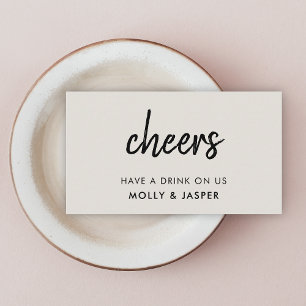 Drink Voucher   Grey Minimalist Coupon Card