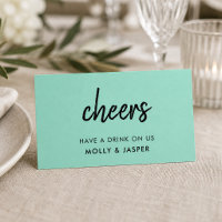 Drink Voucher | Teal Green Party Token Card