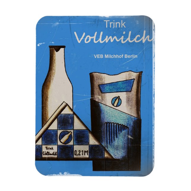 Drink whole milk DDR. Magnet (Vertical)