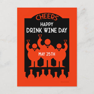 Drink Wine Day May 25 Postcard