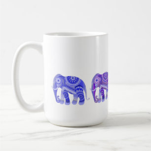 DRINK WITH BLUE COOL ELEPHANTS COFFEE MUG