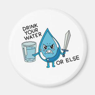 drink your water funny joke drop cartoon animation magnet