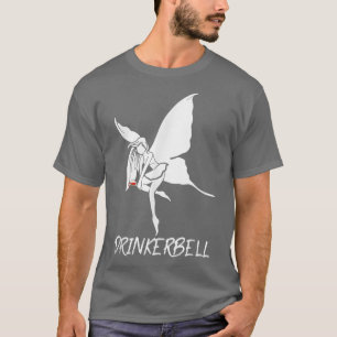 Drinkerbell Fairy Cool Wine Funny Drinking Glass W T-Shirt