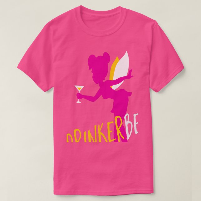 Drinkerbell Fun Funny Drinking T-Shirt (Design Front)