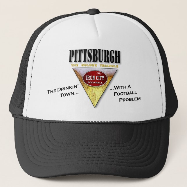 Drinkin' Town with a Football Problem Trucker Hat (Front)