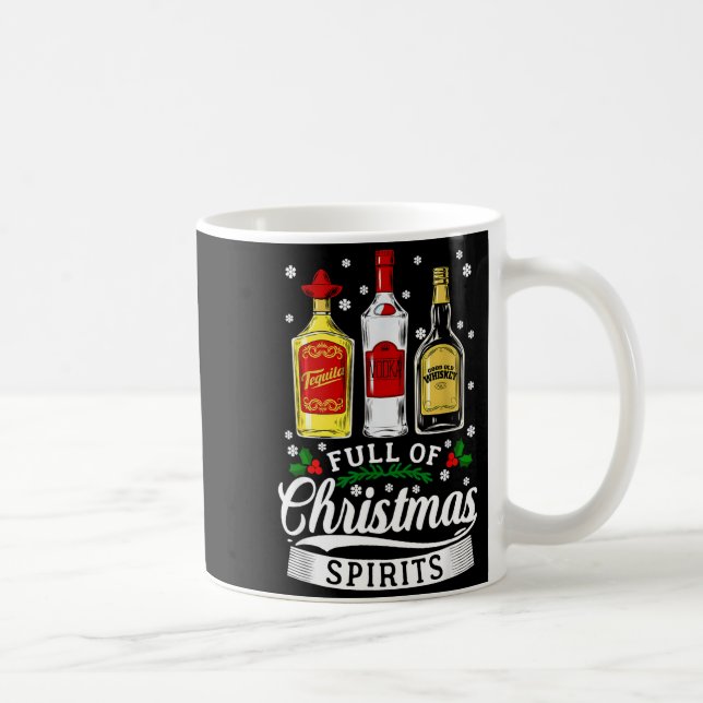 Drinking Alcohol Christmas Party Gift Full Of Chri Coffee Mug (Right)