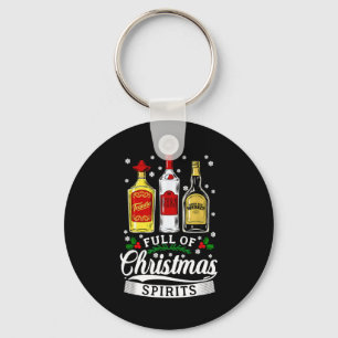 Drinking Alcohol Christmas Party Gift Full Of Chri Key Ring