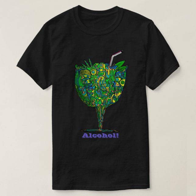 Drinking Alcohol! Dark T-shirt (Design Front)