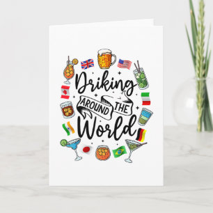 Drinking Around The World Vacation Drinking Showca Card