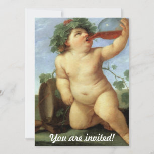 Drinking Bacchus Cocktail Party Invitation
