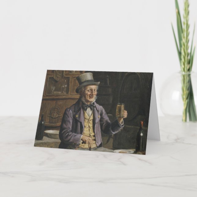 Drinking Beer Painting Card (Front)