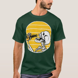 drinking beer skull Premium T-Shirt