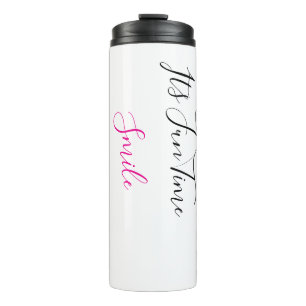 Drinking Bottle Fun Time Smile Art Design  