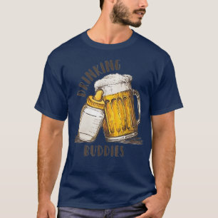 Drinking Buddies Dad And Baby Matching Fist T-Shirt