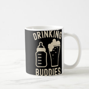 Drinking Buddies Dad Grandpa New Baby Beer And Bot Coffee Mug
