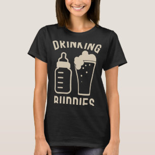 Drinking Buddies Dad Grandpa New Baby Beer And Bot T-Shirt