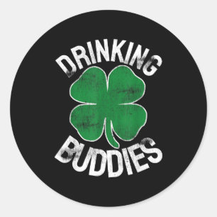 Drinking Buddies St. Patrick's Day Irish Matching Classic Round Sticker