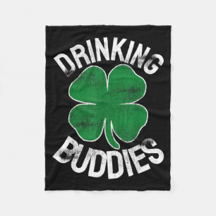 Drinking Buddies St. Patrick's Day Irish Matching Fleece Blanket