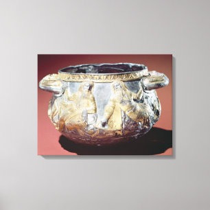 Drinking cup depicting Scythian soldiers Canvas Print