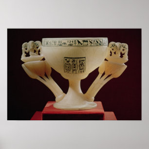 Drinking cup in form of a half-opened lotus poster