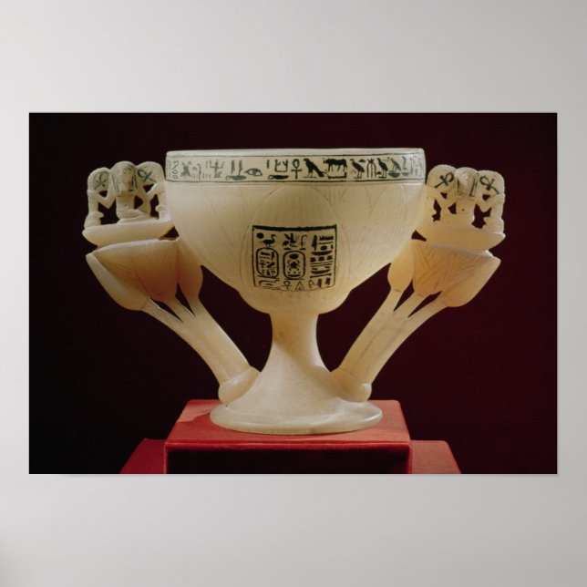 Drinking cup in form of a half-opened lotus poster (Front)
