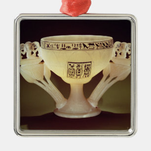 Drinking cup in the form of a half-opened metal tree decoration