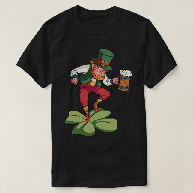 Drinking  Dancing on a Shamrock T-Shirt (Design Front)