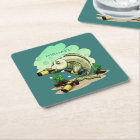 Drinking Fish custom name paper coasters