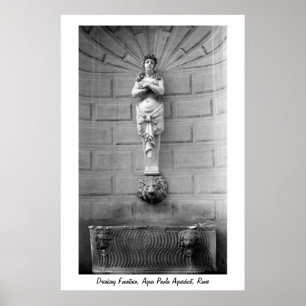 Drinking Fountain Rome Poster
