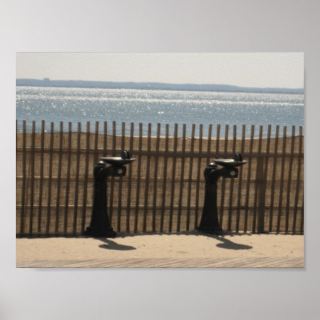 Drinking Fountains on The Boardwalk Poster (Front)
