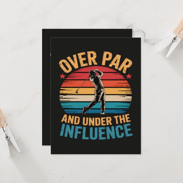 Drinking Funny Golfing Invitation (Front/Back In Situ)