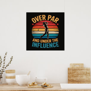 Drinking Funny Golfing Poster