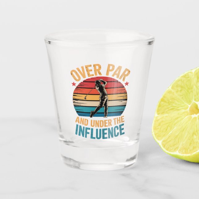 Drinking Funny Golfing Shot Glass (Front)