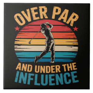 Drinking Funny Golfing Tile