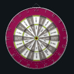 Drinking Game in Maroon Grey Green Dartboard<br><div class="desc">Dark Sections ("safe" spots):
  Give Drink
  They Drink
  Pass
  Add Drink to Group Cup
  Give 2 Drinks

 Light Section (drink drink drink):
  All Drink
  Guys Drink
  Girls Drink
  Drink 1
  Drink 2
  Drink Group Cup</div>