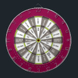 Drinking Game in Maroon Grey Green Dartboard<br><div class="desc">Dark Sections ("safe" spots):
  Give Drink
  They Drink
  Pass
  Add Drink to Group Cup
  Give 2 Drinks

 Light Section (drink drink drink):
  All Drink
  Guys Drink
  Girls Drink
  Drink 1
  Drink 2
  Drink Group Cup</div>