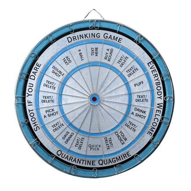 Drinking Game Quarantine Quagmire  Regulation Dartboard (Front)