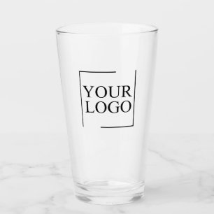 Drinking Glass Tumblers Water Cups Set Straw Logo