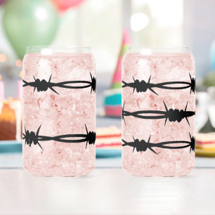drinking glasses with barbed wire design
