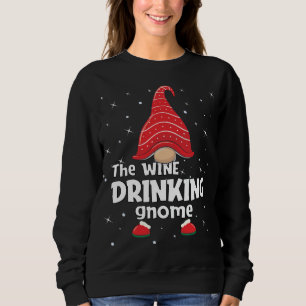 Drinking Gnome Family Matching Christmas Funny Gif Sweatshirt