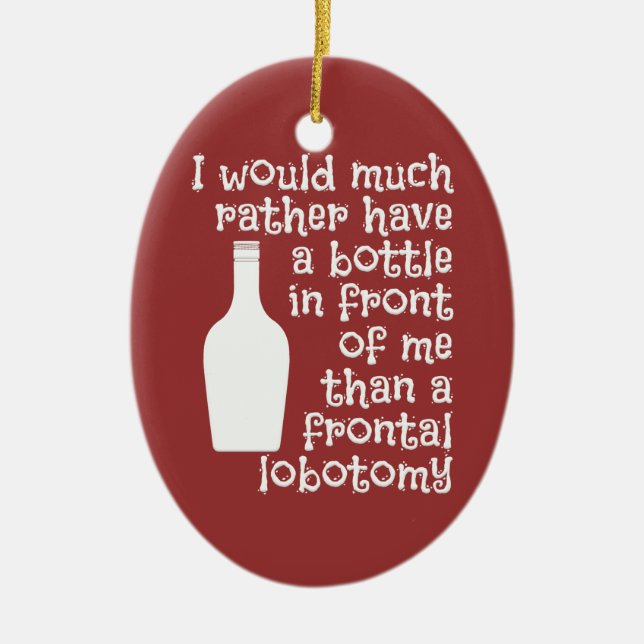 Drinking humor custom color ornament (Front)