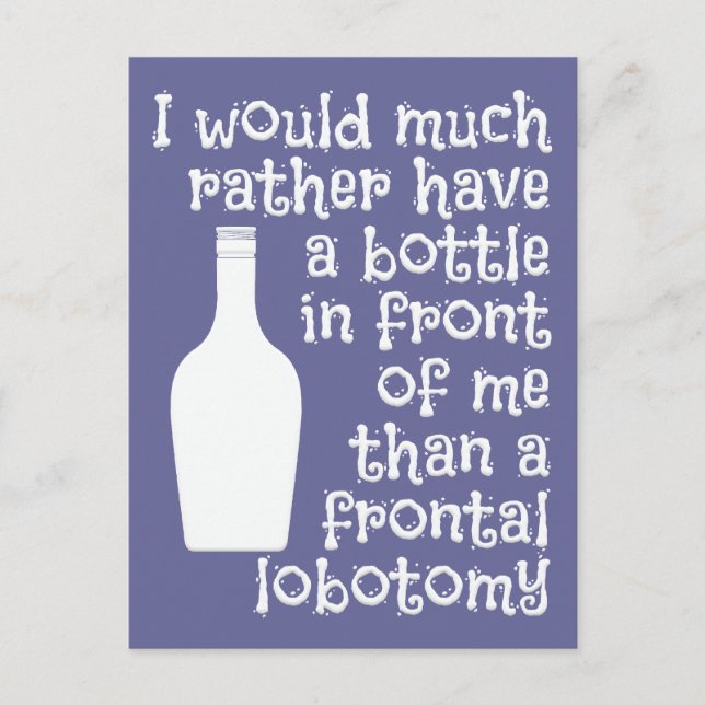 Drinking humour custom colour postcard (Front)