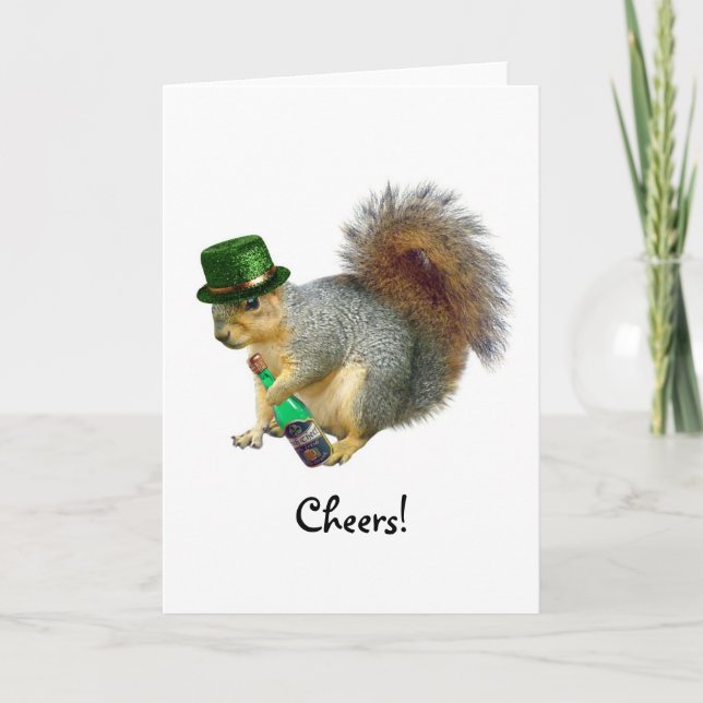 Drinking Irish Squirrel Card (Front)